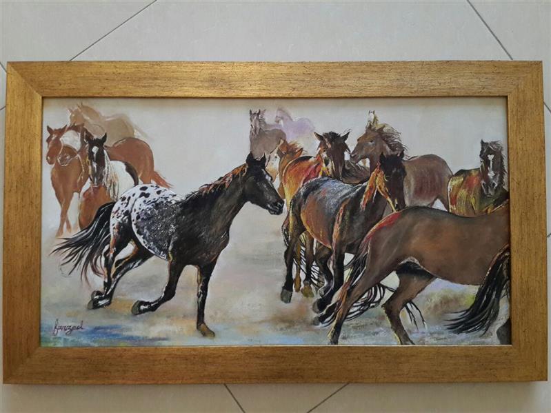 هنر نقاشی و گرافیک محفل نقاشی و گرافیک farzad you رنگ و روغن روی بوم با قاب سایز 65*35