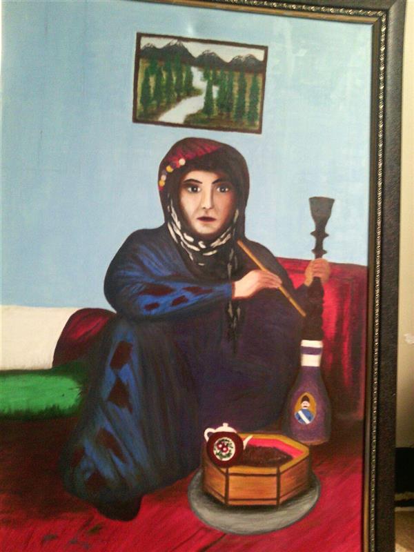هنر نقاشی و گرافیک محفل نقاشی و گرافیک bahram hasanvand اثر رئال و رنگ و روغن می باشد دارای قاب و در ابعاد 80 در 110
