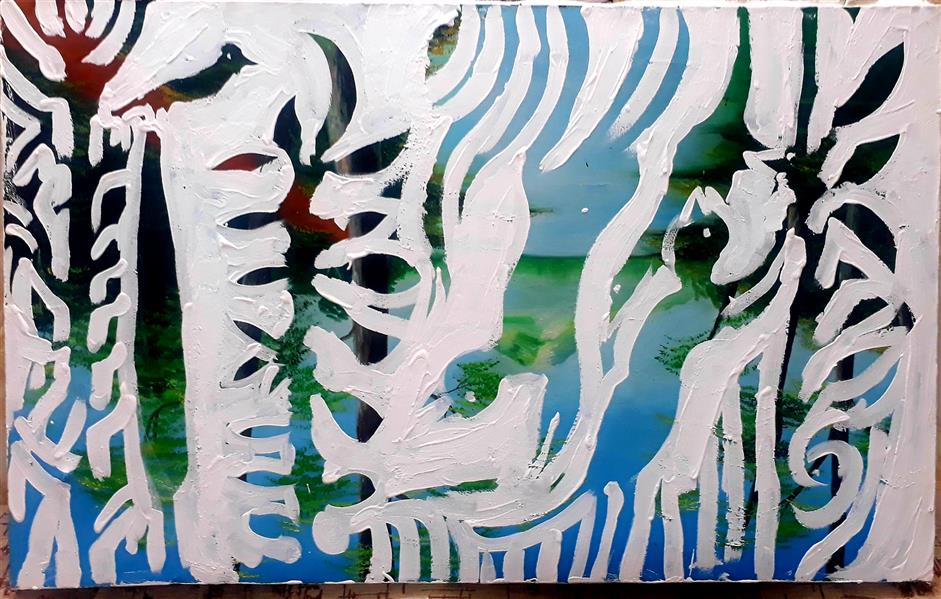 هنر نقاشی و گرافیک محفل نقاشی و گرافیک بهزاد نقاش اکریلیک روی بوم ۵۰در۸۰