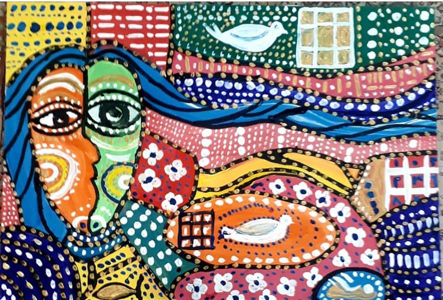 هنر نقاشی و گرافیک محفل نقاشی و گرافیک بهزاد نقاش نقاشی روی بوم  کوبیسم  ۷۰    ۱۱۰