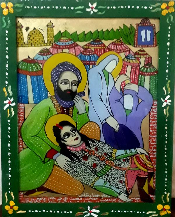 هنر نقاشی و گرافیک محفل نقاشی و گرافیک بهزاد نقاش شمایل پشت شیشه 