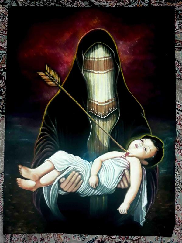 هنر نقاشی و گرافیک محفل نقاشی و گرافیک حسین نقیب رنگ روغن روی مخمل