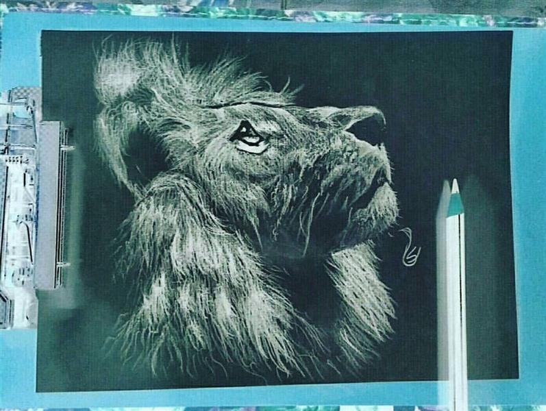 هنر نقاشی و گرافیک محفل نقاشی و گرافیک ریحانه معظمی گودرزی این مدل نقاشی با اعمال افکت نگاتیو روی تصویر اصلی آن پدید می آید.
ابعاد:A5