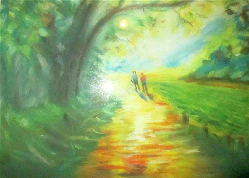 هنر نقاشی و گرافیک محفل نقاشی و گرافیک mahtabi 💐 ابعاد46×70 ومتریال پاستل