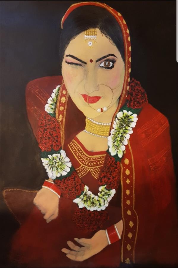 هنر نقاشی و گرافیک محفل نقاشی و گرافیک مسعود رافت نام اثر : Bride of India
سال خلق اثر : 2018
ابعاد : 45*65 cm
آکریلیک
#چشمک
به چشمک اینهمه مژگان به هم مزن یارا

که این دو فتنه بهم می زنند دنیا را