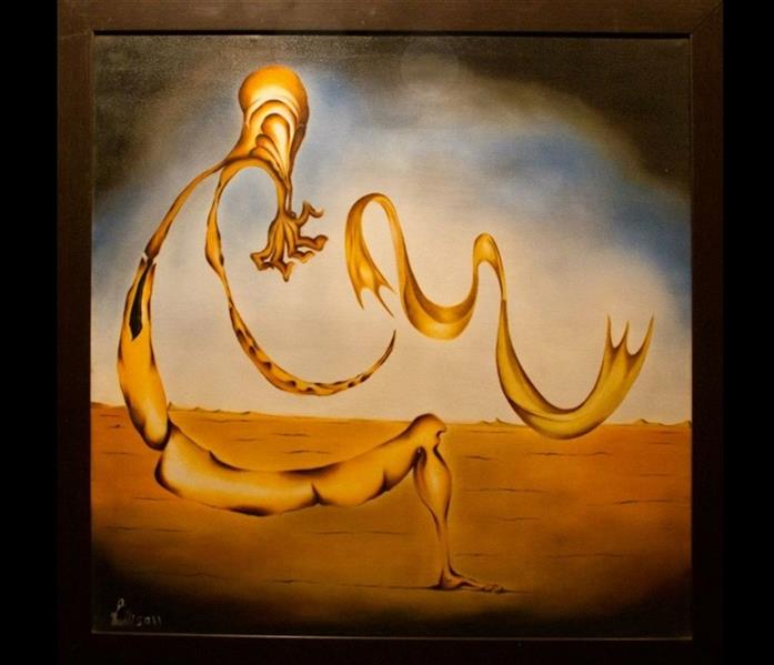 هنر نقاشی و گرافیک محفل نقاشی و گرافیک seyed mehdi kamyab sharifi leave my thoughts alone. oil on canvas. 100x100 cm