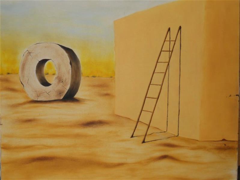 هنر نقاشی و گرافیک محفل نقاشی و گرافیک seyed mehdi kamyab sharifi the last choice .oil on canvas.1998.mehdi sharifi