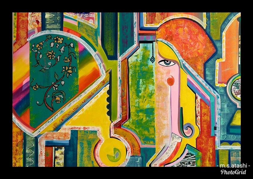 هنر نقاشی و گرافیک محفل نقاشی و گرافیک مریم سادات آتشی #اکرلیک و #کلاژ ، ابعاد ۵۰.۷۰