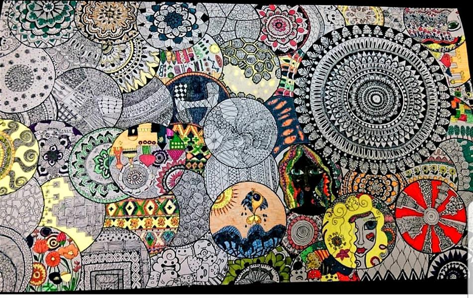 هنر نقاشی و گرافیک محفل نقاشی و گرافیک طیبه محمودی ابعاد:۴۵×۲۹
متریال: ماژیک،راپید،خودکار اکلیلی،ماژیک راندو
