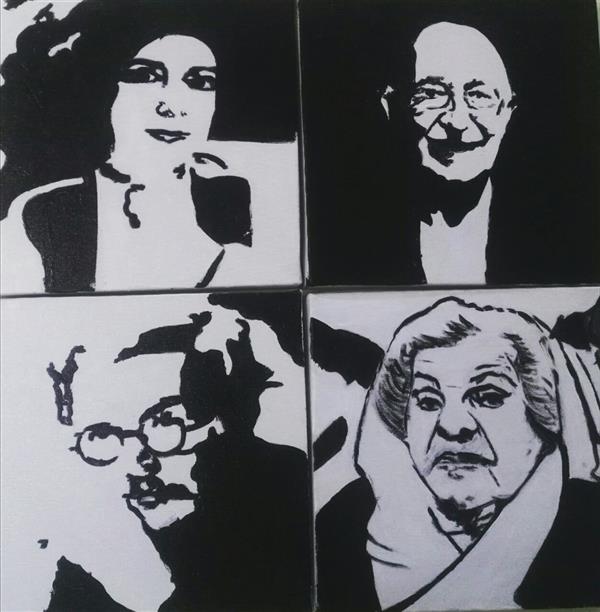 هنر نقاشی و گرافیک محفل نقاشی و گرافیک سارا برادران #نقاشان ایرانی 
از سمت راست :
#بیژن_صفاری
#فریده_لاشایی
#منیره_شاهرودی
#حسین_بهزاد