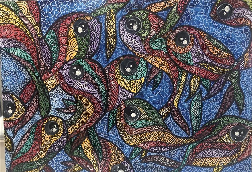 هنر نقاشی و گرافیک محفل نقاشی و گرافیک Laleh molla ماهی های رنگی منگ تر از درک فلسفه تقلا در تور هستند
#لالهملا
#lalehmola
#lalehmolla