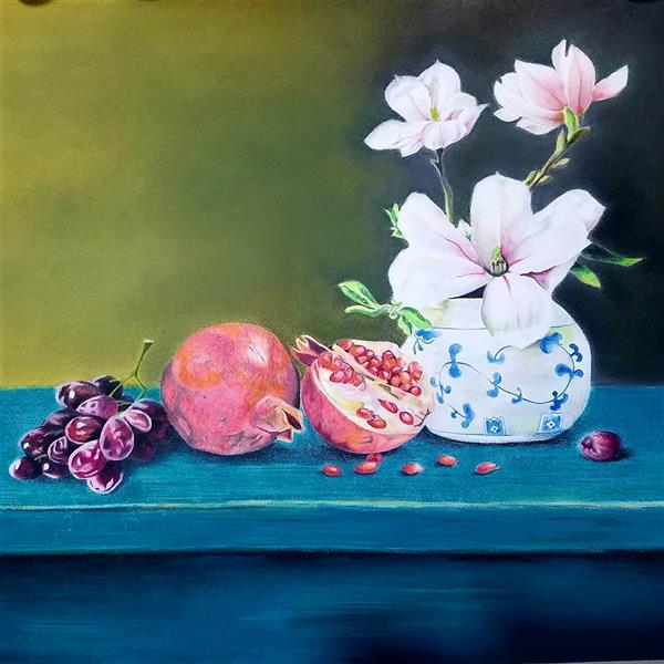 هنر نقاشی و گرافیک محفل نقاشی و گرافیک سمانه کریمی #تکنیک:مداد رنگی 
#سایز اثر:۵۰*۷۰