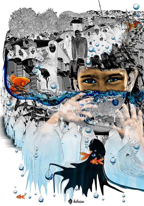 هنر نقاشی و گرافیک محفل نقاشی و گرافیک Hilda Rezaei The new project in collage design/2019  Size:100*70/Iranian Women #collage #illustration #تصویرسازی #کلاژ
