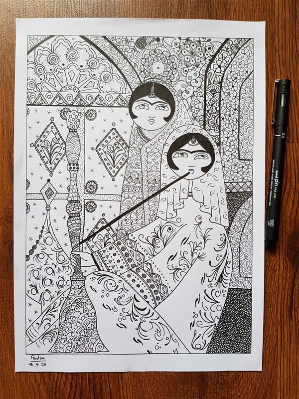 هنر نقاشی و گرافیک محفل نقاشی و گرافیک پانته آ  کار شده با راپید بر روی کاغذ A4