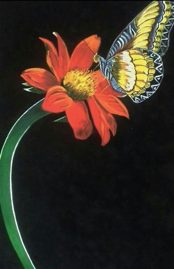 هنر نقاشی و گرافیک محفل نقاشی و گرافیک مریم کوهستانی گواش روی مقوای جیر 
سایز 50 ×70