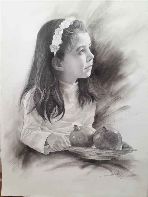 هنر نقاشی و گرافیک محفل نقاشی و گرافیک فاطمه محسنی #تکنیک مداد#سایز۴۰*۶۰