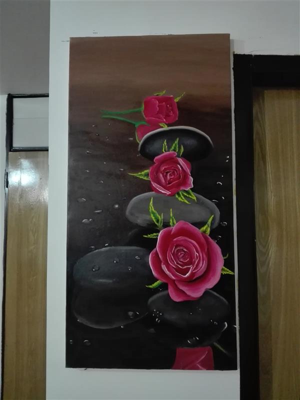 هنر نقاشی و گرافیک محفل نقاشی و گرافیک طیبه قرقانی رنگ وروغن روی بوم 
سایز ۴۰*۸۰