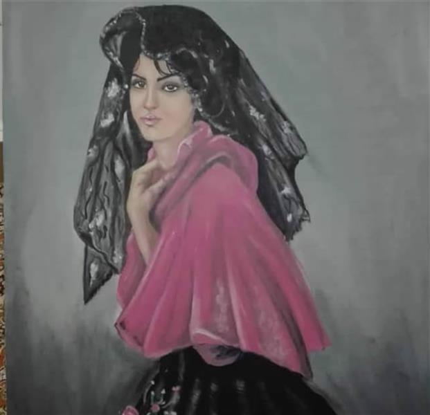 هنر نقاشی و گرافیک محفل نقاشی و گرافیک طیبه قرقانی رنگ و روغن روی بوم