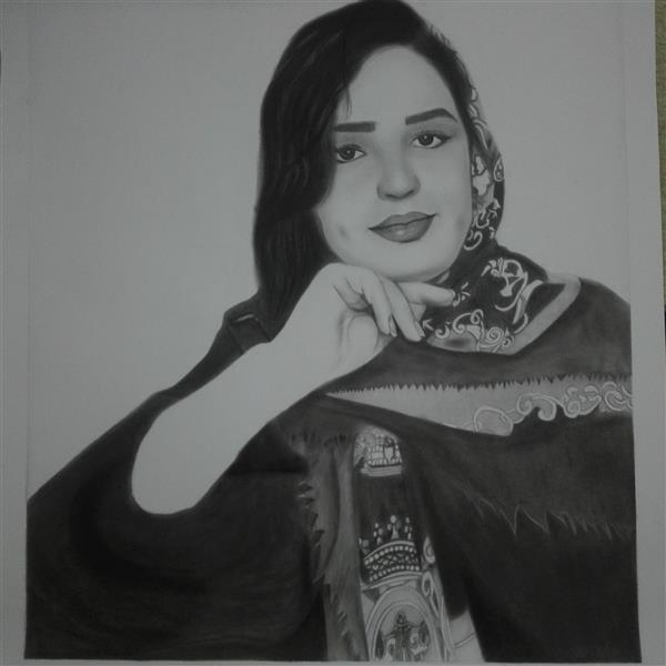هنر نقاشی و گرافیک محفل نقاشی و گرافیک طیبه قرقانی سیاه قلممو 
سفارش چهره 
سایز۵۰*۷۰