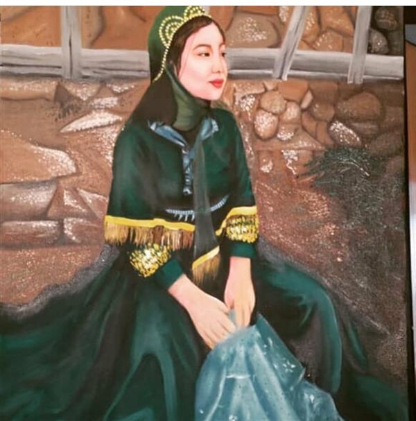 هنر نقاشی و گرافیک محفل نقاشی و گرافیک طیبه قرقانی رنگ و روغن روی بوم