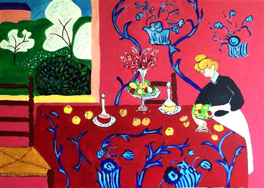 هنر نقاشی و گرافیک محفل نقاشی و گرافیک mana golian #matisse#copy#70*50