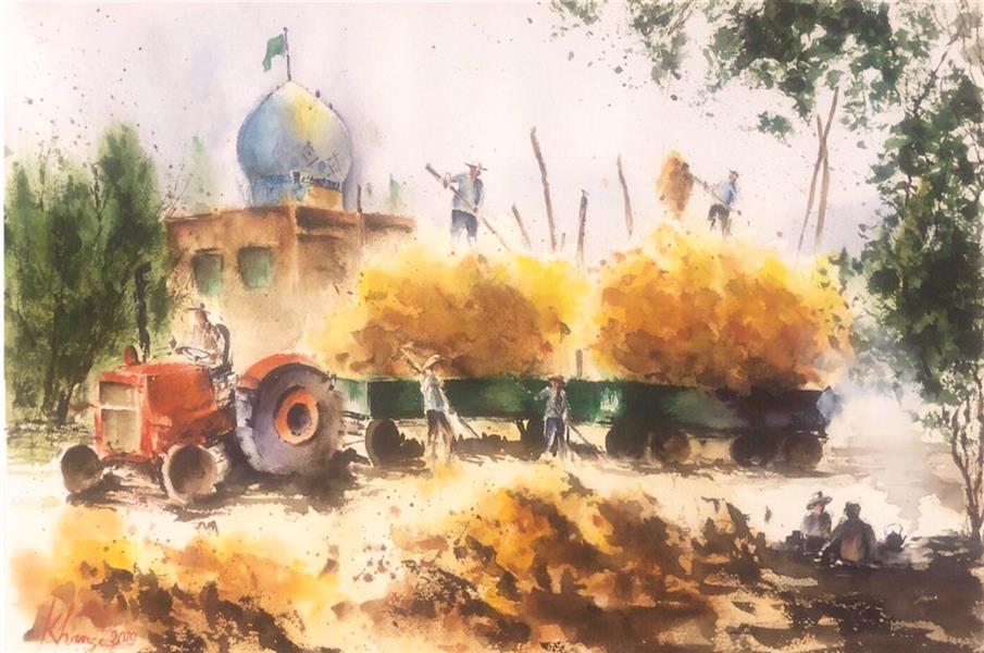 هنر نقاشی و گرافیک محفل نقاشی و گرافیک مهلا خرازی ابعاد:۳۵*۵۵
تکنیک:#آبرنگ
#فیگور #مزرعه