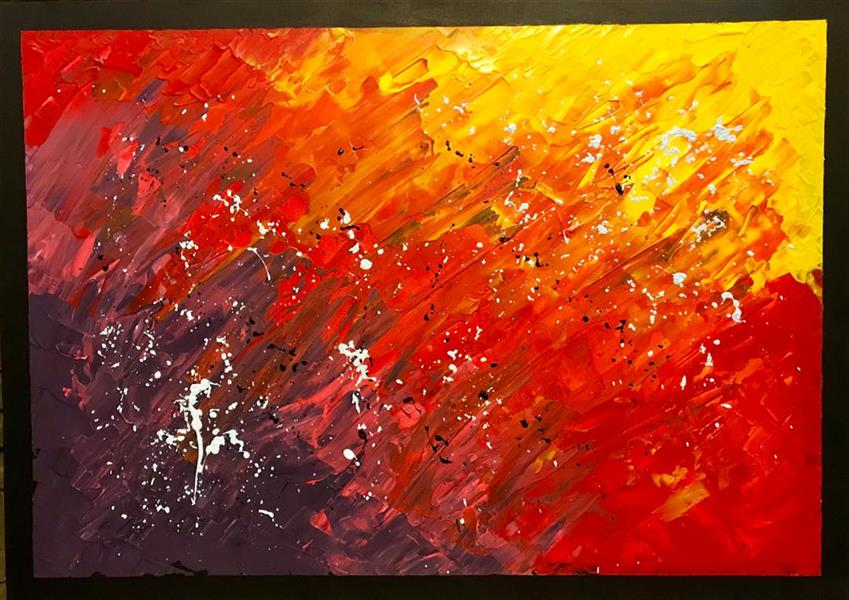 هنر نقاشی و گرافیک محفل نقاشی و گرافیک روزبه دیلمقانی Size 50*70
Painting abstract acrylic