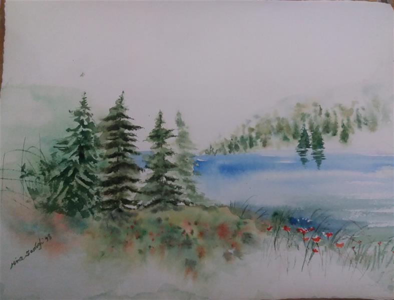 هنر نقاشی و گرافیک محفل نقاشی و گرافیک مینا صادقی #ابعاد ۳۷×۲۷
تکنیک:
#آبرنگ
#طبیعت
#دریاچه
#جنگل