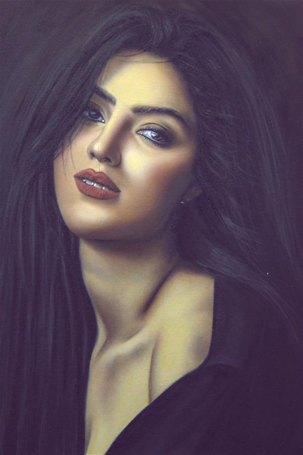 هنر نقاشی و گرافیک محفل نقاشی و گرافیک سارا فرهادی نیا دختر ایرانی-۴۰/۵۰cm