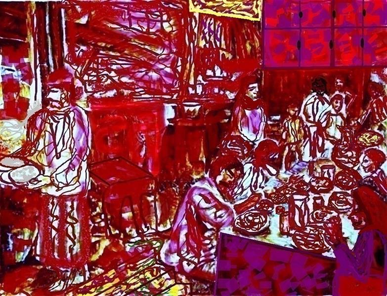 هنر نقاشی و گرافیک محفل نقاشی و گرافیک delaram ardalan کافه بین راه # دلارا اردلان