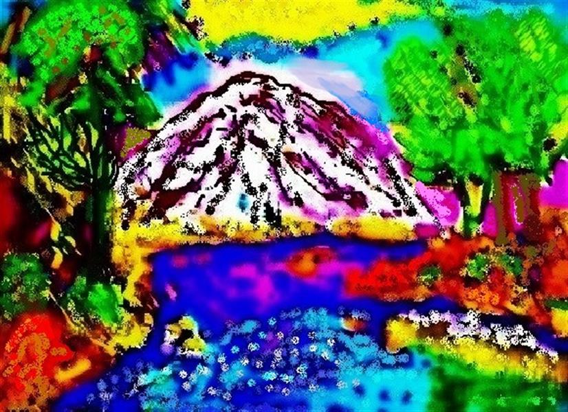 هنر نقاشی و گرافیک محفل نقاشی و گرافیک delaram ardalan برف باقی مانده در بهار