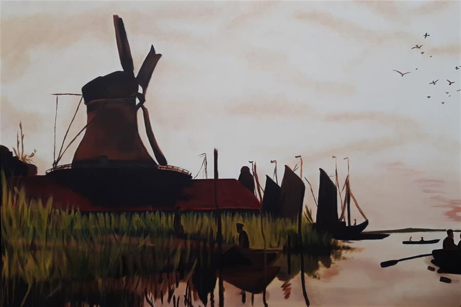 هنر نقاشی و گرافیک محفل نقاشی و گرافیک Negin Amin MILL IN ZAANDAM 
#رنگ روغن
#ابعاد۵۰*۷۰
طرح اولیه متعلق به Claude Monet