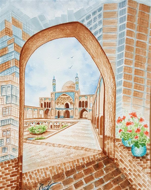 هنر نقاشی و گرافیک محفل نقاشی و گرافیک شهره فلاح زاده نام اثر:شعمدانی
#تکنیک ابرنگ