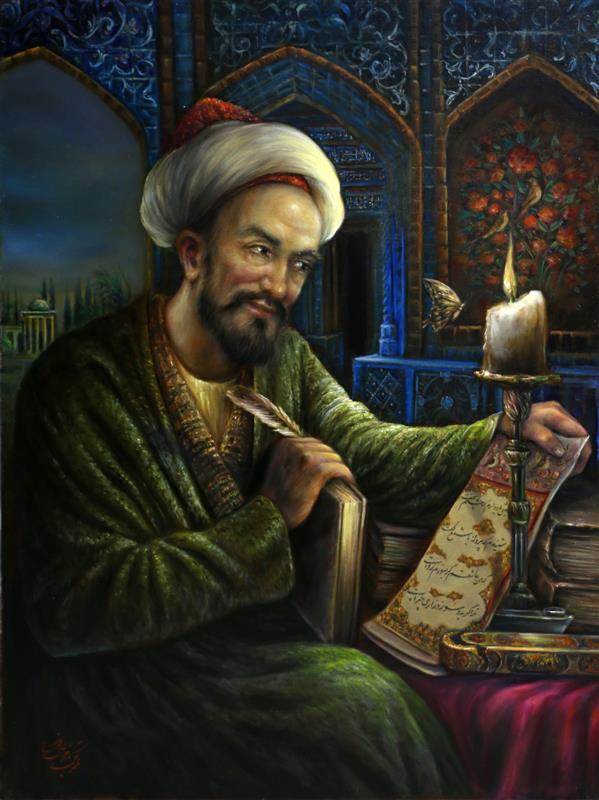 هنر نقاشی و گرافیک محفل نقاشی و گرافیک نادر لنجانی (سعدی شیرازی) رنگ و روغن روی بوم