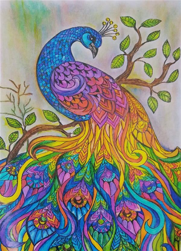 هنر نقاشی و گرافیک محفل نقاشی و گرافیک حنانه آخوندی نقاشی مدادرنگی طاووس‌ در سایز ۳۰ ×۴۰
#مداد_رنگی#مدادرنگی#طاووس
