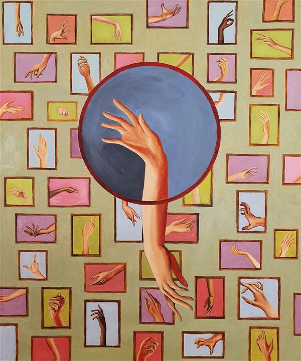 هنر نقاشی و گرافیک محفل نقاشی و گرافیک بهناز ابراهیمی تغییر
رنگ روغن روی بوم
از مجموعه "دست"