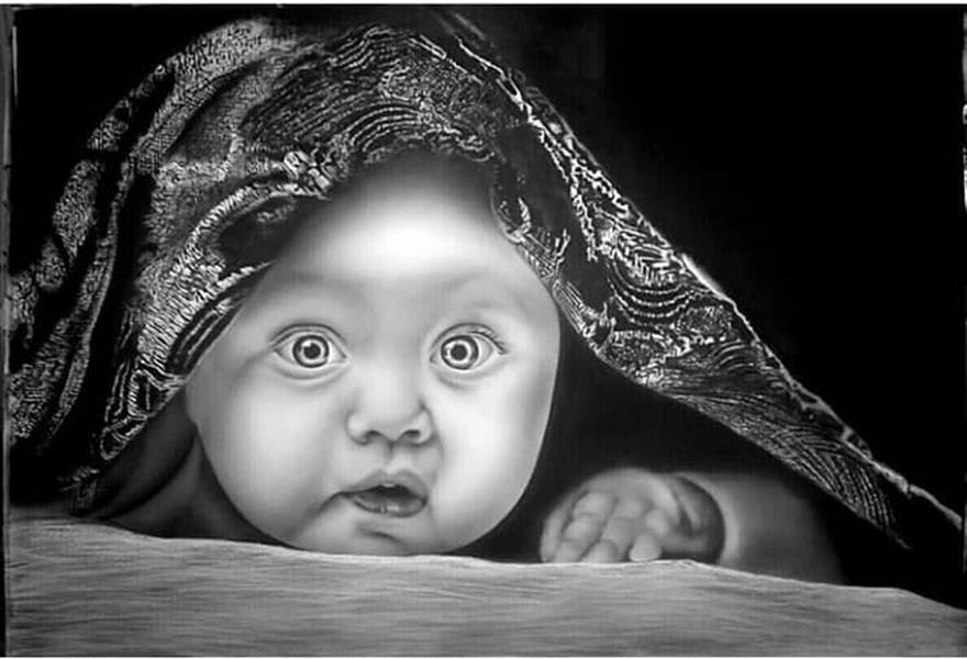 هنر نقاشی و گرافیک محفل نقاشی و گرافیک Lkm نقاشی کودک 
تکنیک: سیاه قلم (رئالیسم) 
سایز: 100*70 
قاب و پاسپارتو