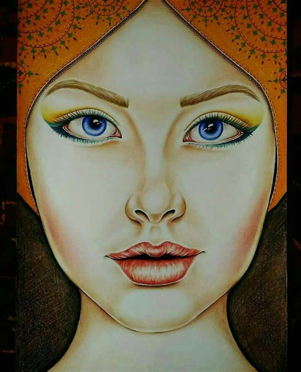هنر نقاشی و گرافیک محفل نقاشی و گرافیک طه نیازی مداد رنگی _ سایز ( 60*40 )