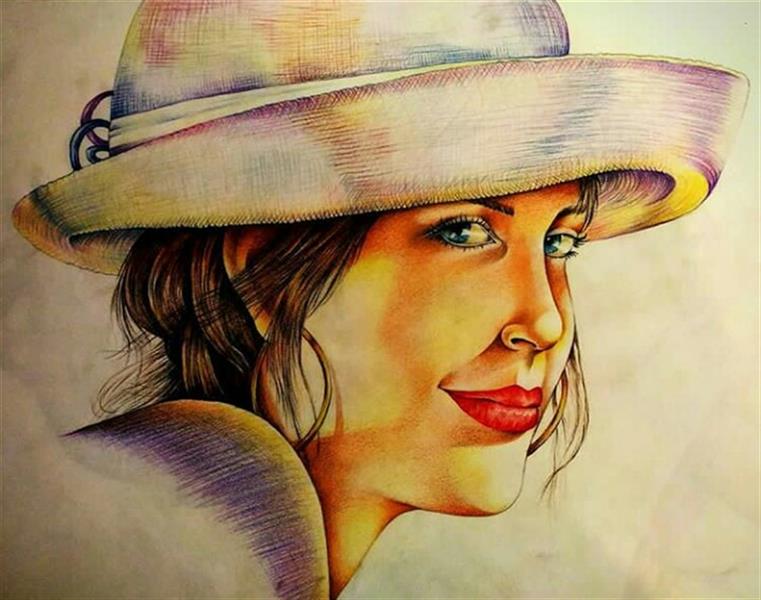 هنر نقاشی و گرافیک محفل نقاشی و گرافیک طه نیازی مداد رنگی _ سایز ( 60*40 )