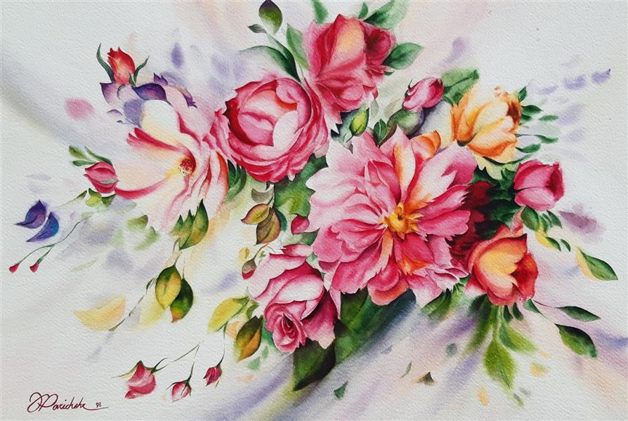 هنر نقاشی و گرافیک محفل نقاشی و گرافیک Parichehr yavari ابعاد ۳۷×۵۵