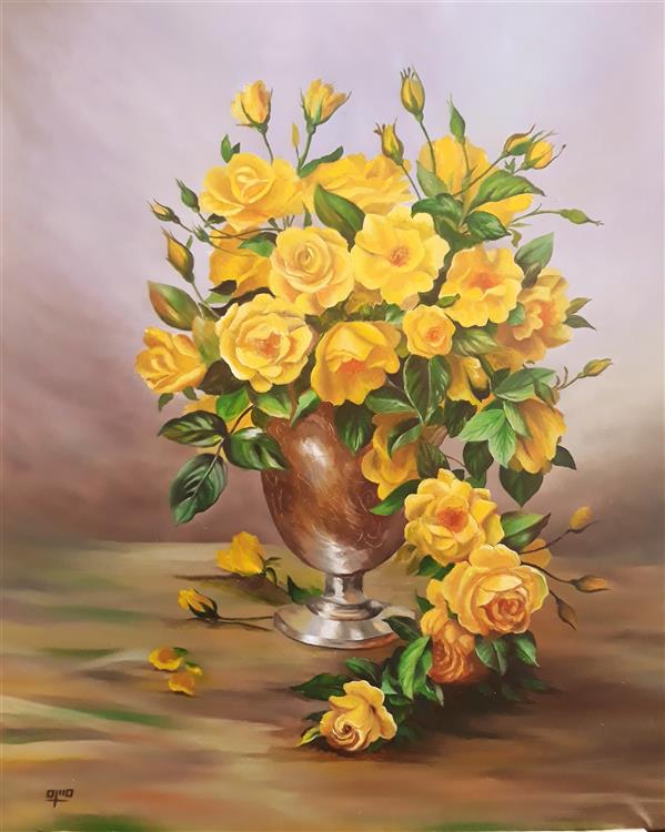 هنر نقاشی و گرافیک محفل نقاشی و گرافیک منیره عطرگیران رنگ و روغن روی بوم