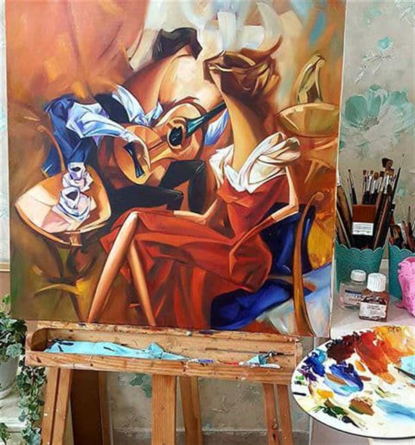 هنر نقاشی و گرافیک محفل نقاشی و گرافیک آزاده آشوری فلاح رنگ روغن