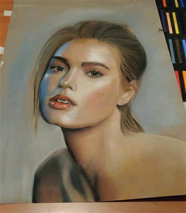 هنر نقاشی و گرافیک محفل نقاشی و گرافیک Elnora art اورجینال ، پاستل گچی