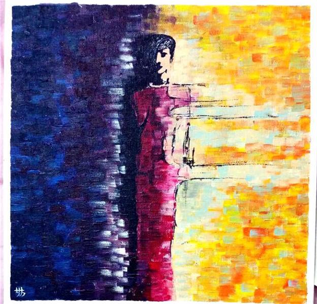 هنر نقاشی و گرافیک محفل نقاشی و گرافیک شکیبا معزی نام اثر:دو سایه و یک زن
ابعاد:۳۵*۳۵
#اکرلیک اجرا شده روی #بوم
تابلو #قاب سفید ساده به عرض ۲.۵ سانت دارد