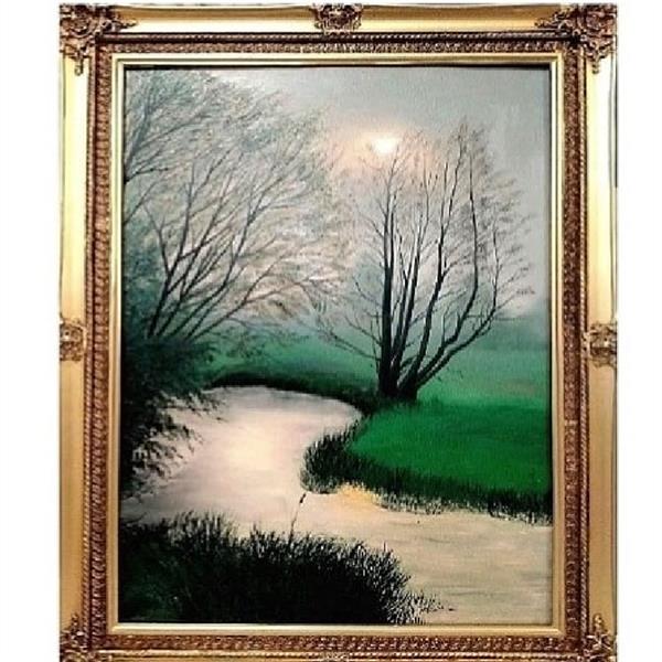 هنر نقاشی و گرافیک محفل نقاشی و گرافیک عبادالله کریمی  تابلو نقاشی رنگ بانام مه. در اندازه بدون قاب 70در50 که با قابدرجه یک فروخته میشود