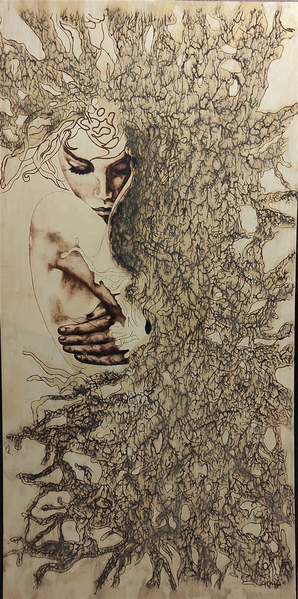 هنر نقاشی و گرافیک محفل نقاشی و گرافیک یونس پیک نقاشی به وسیله هنرسوخته نگاری و لیختنبرگ 
سطح کار چوب