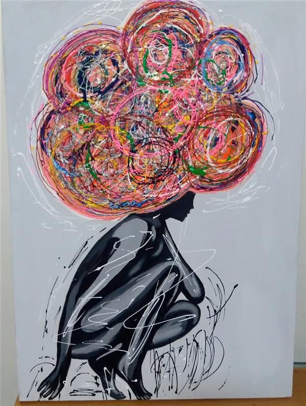 هنر نقاشی و گرافیک محفل نقاشی و گرافیک Rahajoudi70 #نقاشی _مدرن _برجسته رنگ اکرولیک در ابعاد ۵۰*۷۰