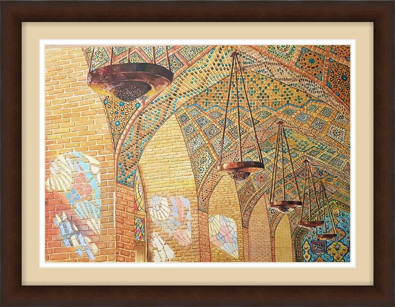 هنر نقاشی و گرافیک محفل نقاشی و گرافیک majid emadi 50*70 /watercolor/pink mosque/ Shiraz/IRAN
