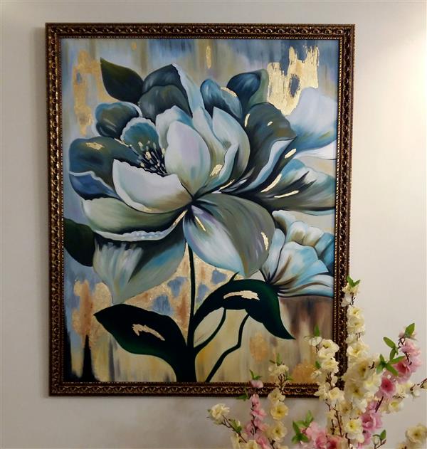 هنر نقاشی و گرافیک محفل نقاشی و گرافیک Mahdis alagheband ابعاد ۱۰۰*۸۰
رنگ روغن و ورق طلا 
Paint_by_mahdis#
