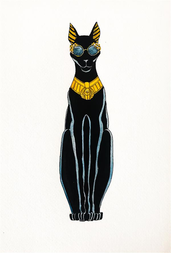 هنر نقاشی و گرافیک محفل نقاشی و گرافیک کسری افتخاری Alta moda in Egypt 
عینک کالکشن برند دولچه و گابانا بر صورت مجسمه گربه مصر باستان
#آبرنگ روی #مقوا سایز A4
